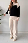 Women's Casual Colorblock Knit Two-Piece Set