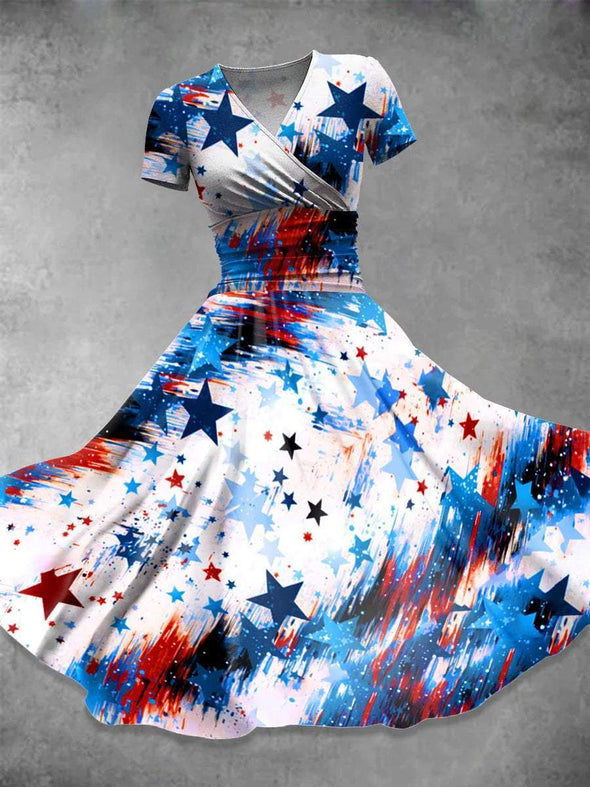 July 14th Independence Day Patterned Dress