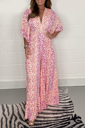 Printed leopard wide-leg jumpsuit