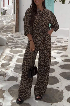 Leopard print jumpsuit