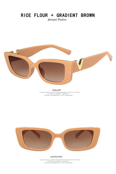 Women's Fashion Trend V Frame Square Sunglasses