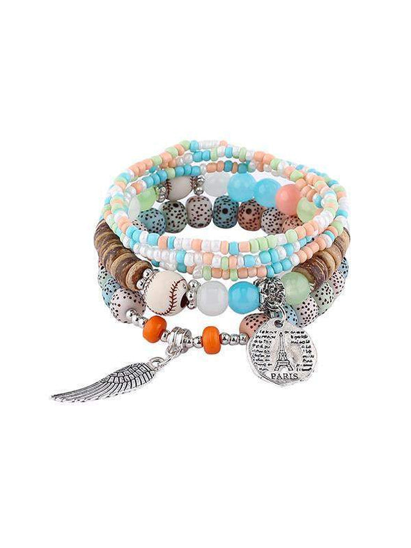 Women's Colorful Bohemian Multi-layer Stretch Bracelet