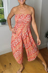 Printed bandeau jumpsuit