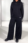 Women's Sequined Long Sleeve Hoodies Two Piece Set