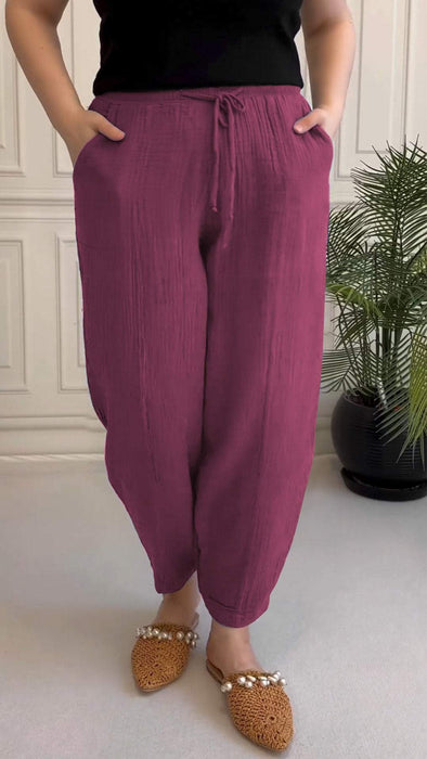 Comfortable Casual Lace-up Trousers