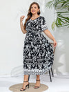 Summer Floral V-neck Women's Dress