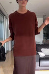 Women's Casual Round Neck Solid Color Sweater+Pant