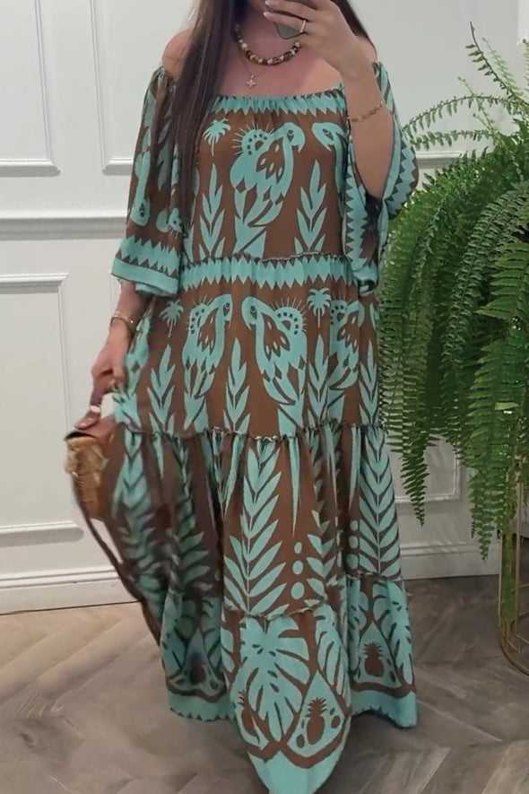 Casual printed maxi dress