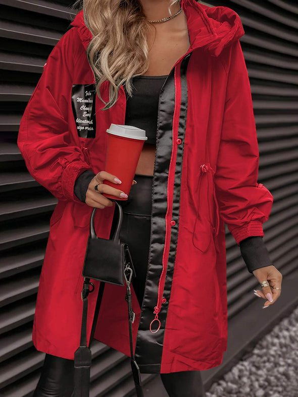 Women's Hooded Long Sleeve Jacket