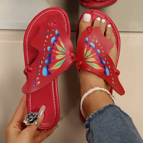 Colorful Butterfly Flat Sandals