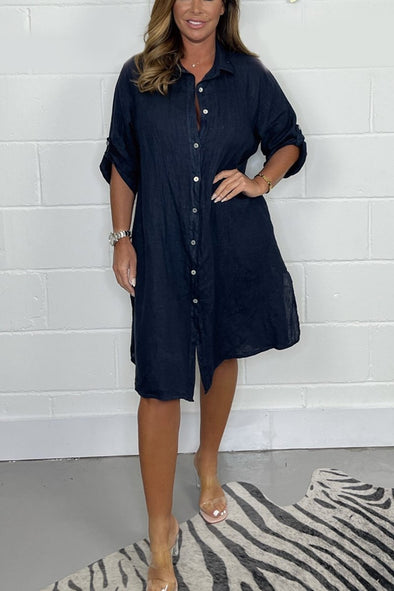 Cotton and linen Shirt Dress