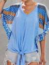 Casual And Comfortable V-Neck Printed Top