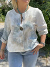 Casual Round Neck Smudged Top