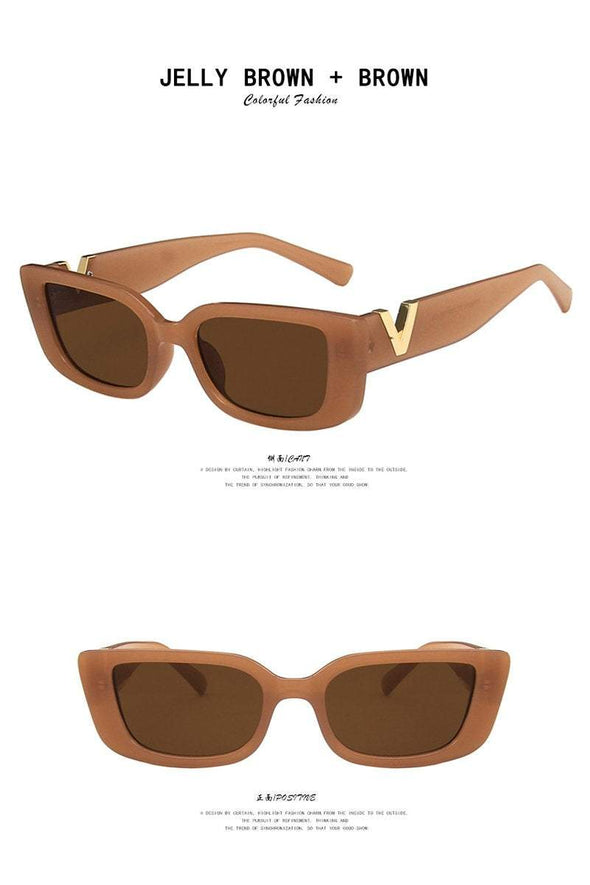 Women's Fashion Trend V Frame Square Sunglasses