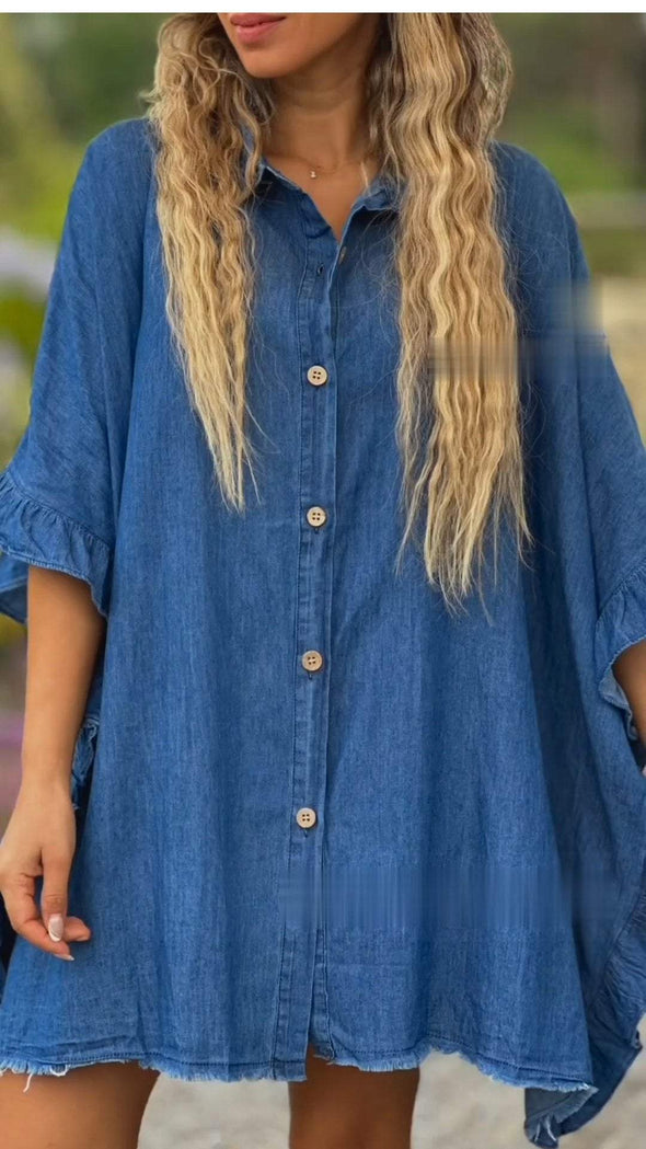 Irregular Denim Top