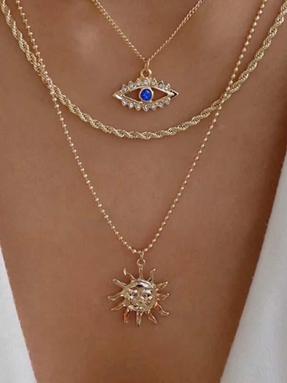 Lucky Eye Crystal Diamond Necklace