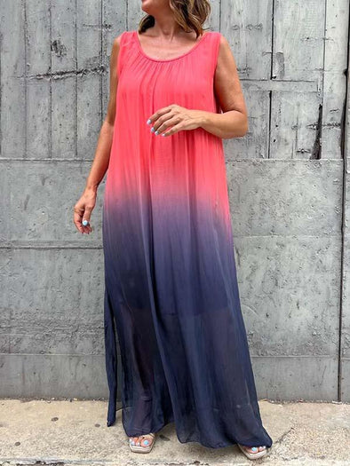 Chiffon gradient dress