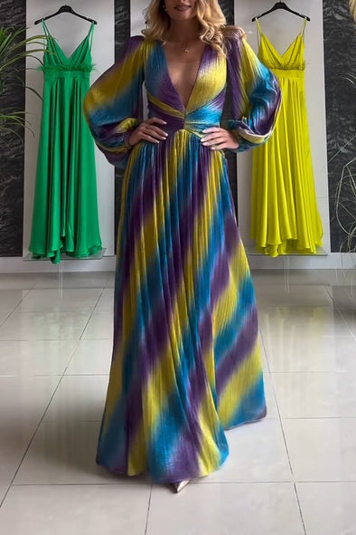 Elegant three color long dress